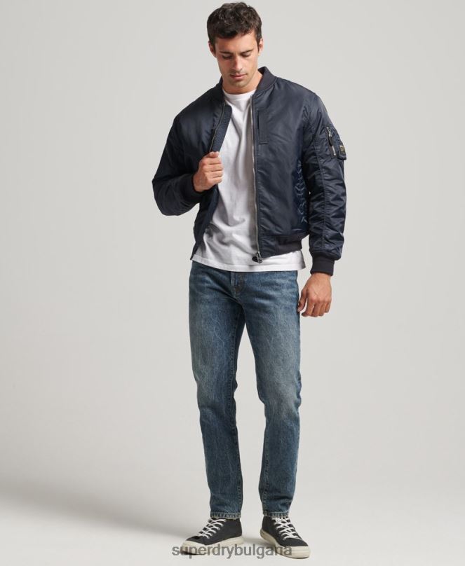 Superdry облекло N00H4703 военноморски флот мъже винтидж яке ma1 бомбър
