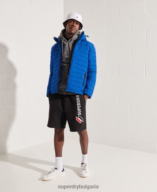 Superdry облекло N00H4704 син мъже яке fuji с качулка