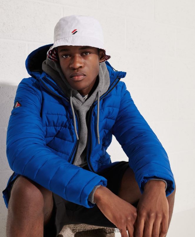 Superdry облекло N00H4704 син мъже яке fuji с качулка