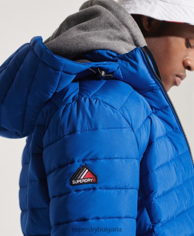 Superdry облекло N00H4704 син мъже яке fuji с качулка