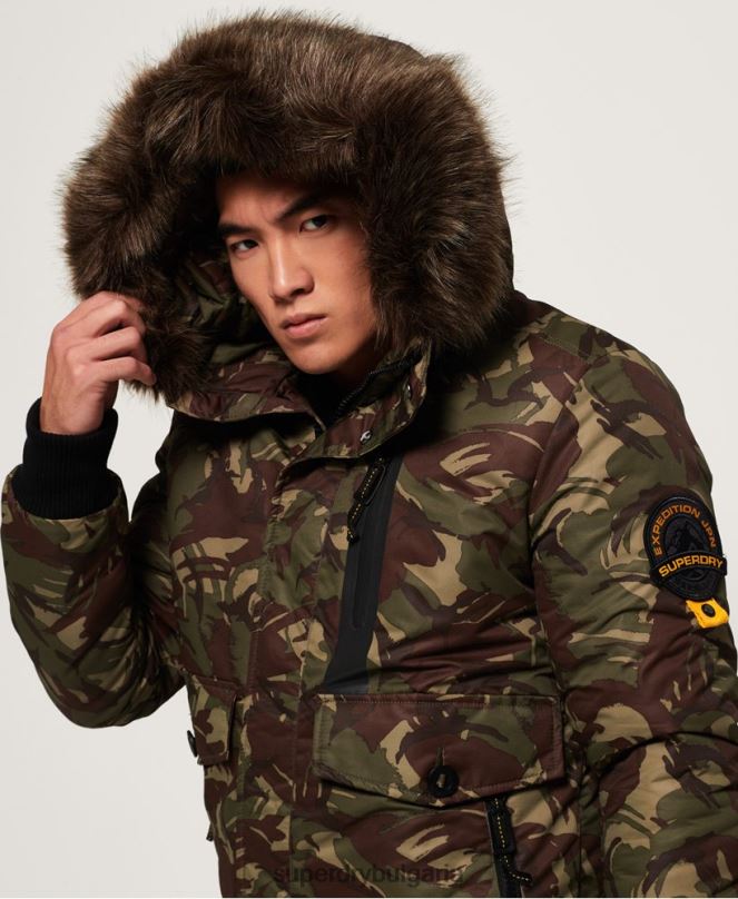 Superdry облекло N00H4708 каки мъже бомбър яке Everest
