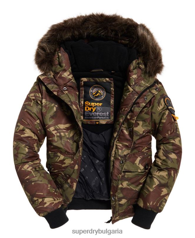 Superdry облекло N00H4708 каки мъже бомбър яке Everest