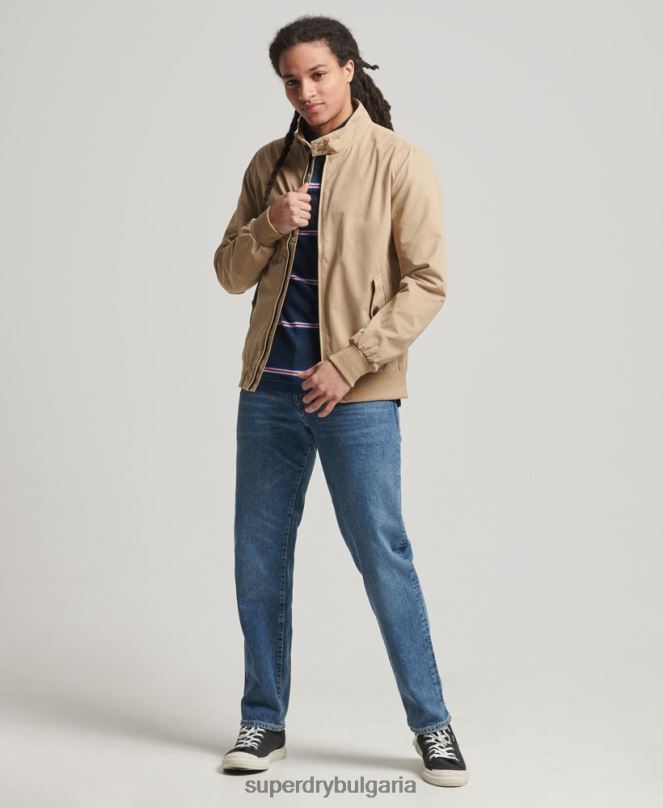 Superdry облекло N00H4709 тен мъже емблематично яке Харингтън