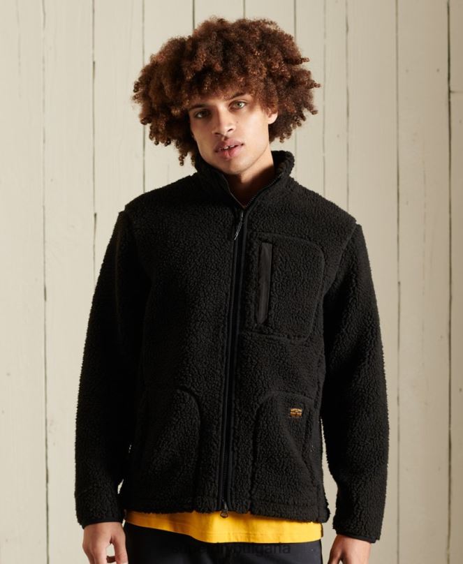Superdry облекло N00H4710 кафяво мъже яке за работно облекло шерпа