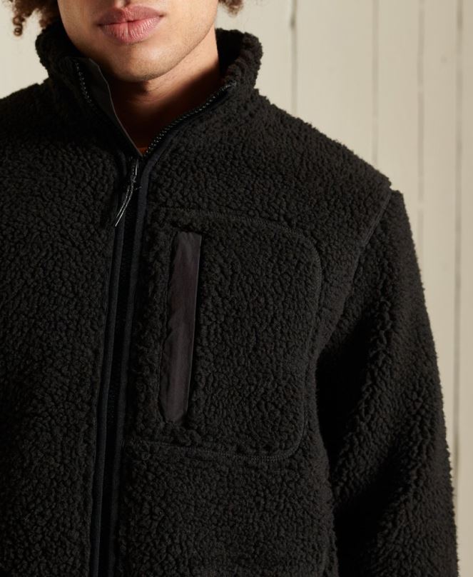 Superdry облекло N00H4710 кафяво мъже яке за работно облекло шерпа