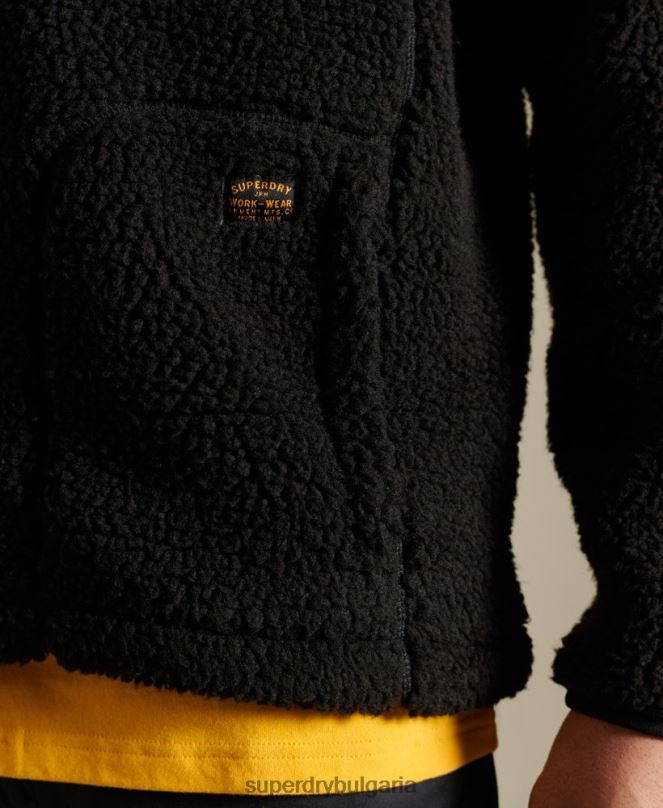 Superdry облекло N00H4710 кафяво мъже яке за работно облекло шерпа