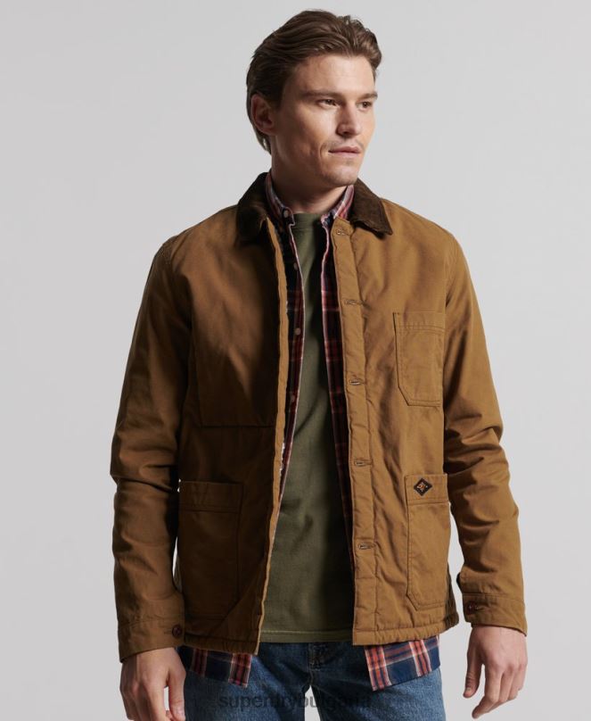 Superdry облекло N00H4712 кафяво мъже полезен микс върху риза