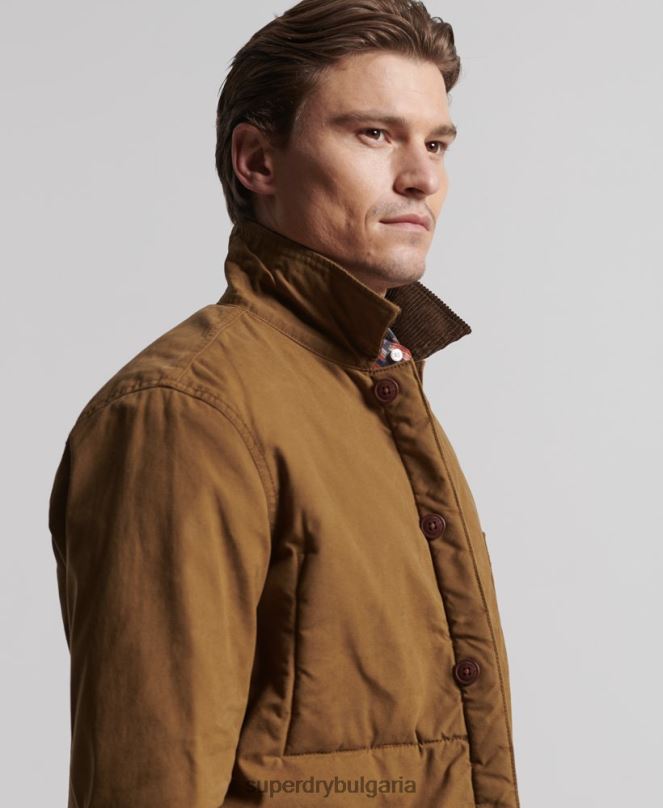 Superdry облекло N00H4712 кафяво мъже полезен микс върху риза