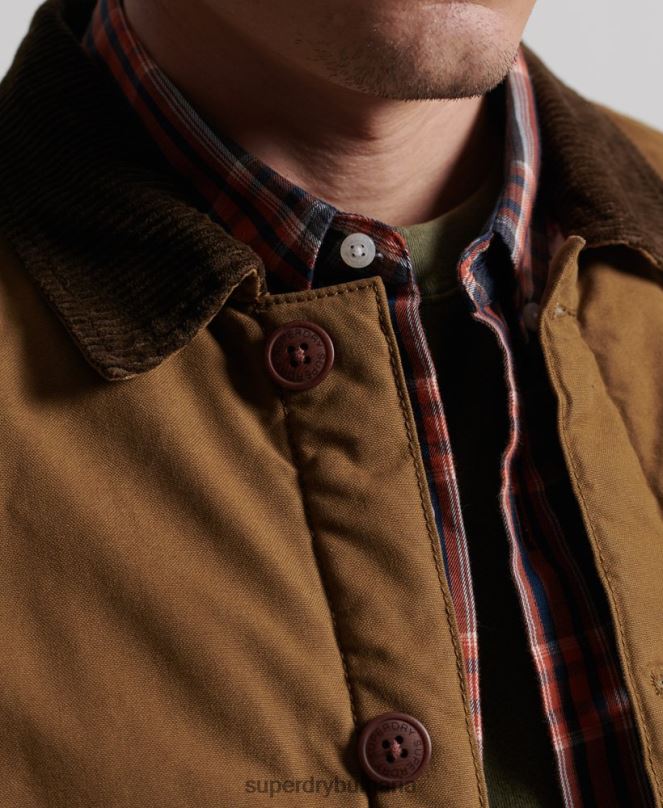 Superdry облекло N00H4712 кафяво мъже полезен микс върху риза