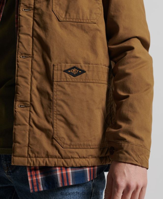 Superdry облекло N00H4712 кафяво мъже полезен микс върху риза
