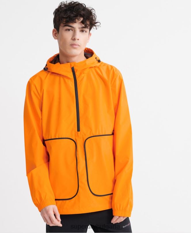 Superdry облекло N00H4713 оранжево мъже Packaway ежедневно яке от cagoule