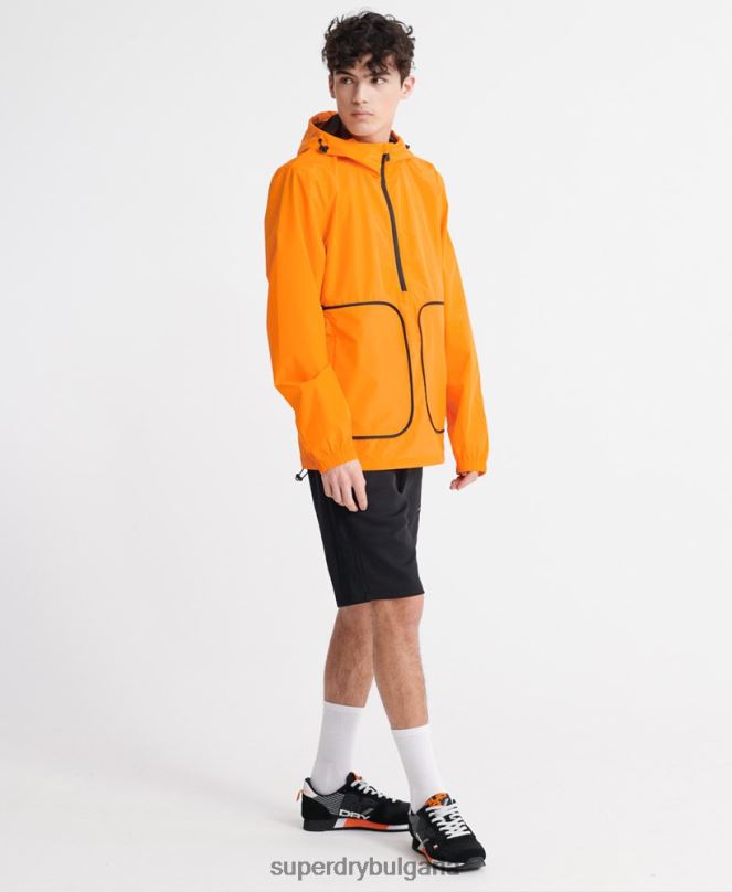 Superdry облекло N00H4713 оранжево мъже Packaway ежедневно яке от cagoule