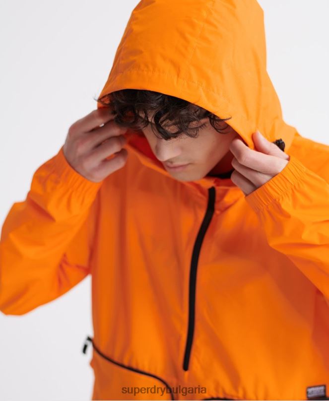 Superdry облекло N00H4713 оранжево мъже Packaway ежедневно яке от cagoule