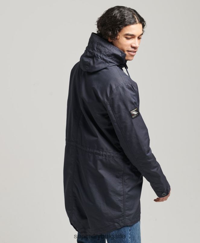 Superdry облекло N00H4715 син мъже винтидж военно яке тип парка