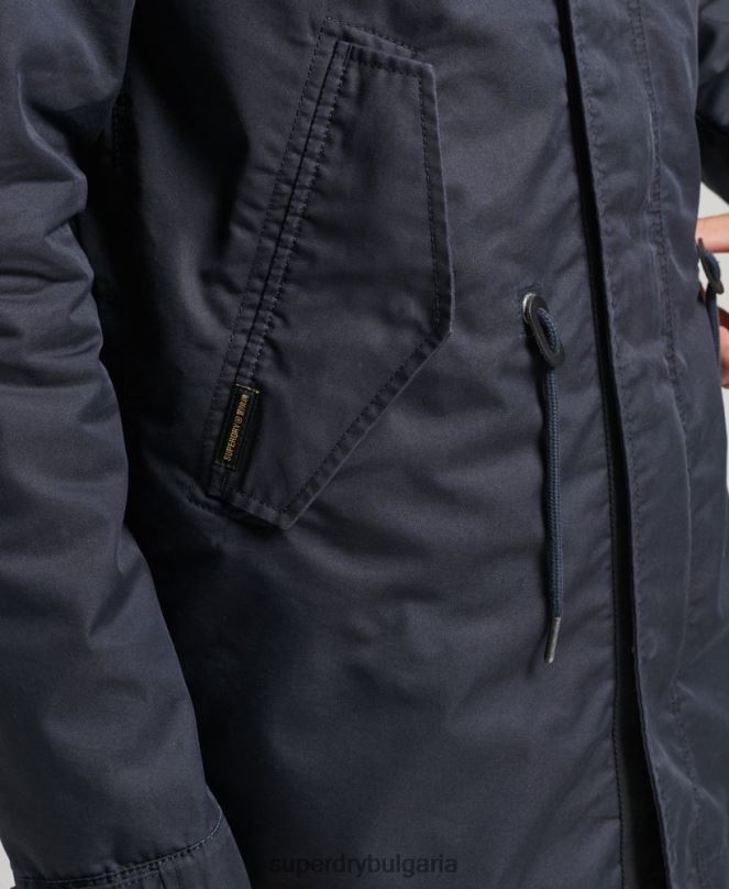 Superdry облекло N00H4715 син мъже винтидж военно яке тип парка