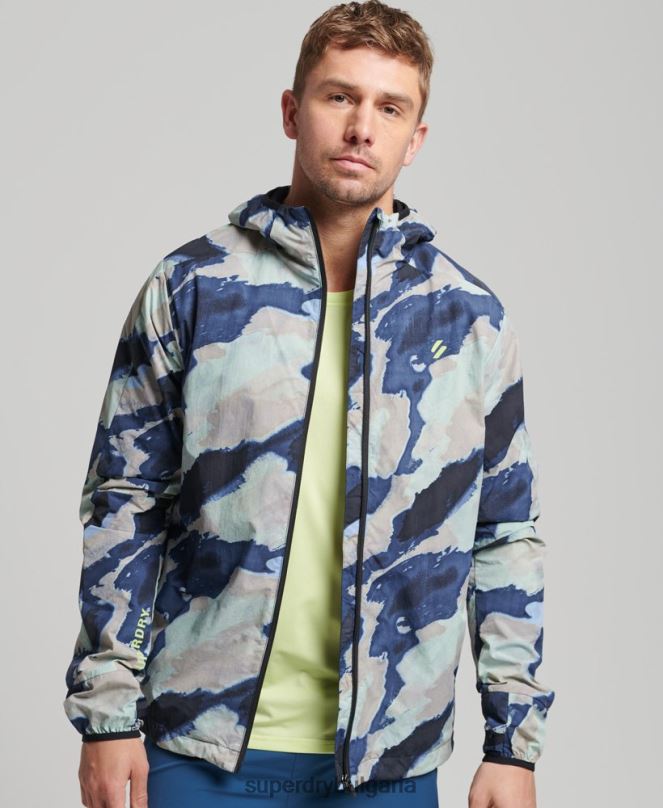 Superdry облекло N00H4718 син мъже яке за бягане