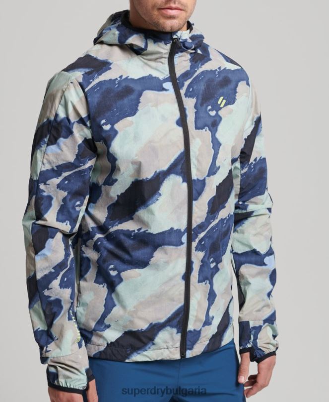Superdry облекло N00H4718 син мъже яке за бягане