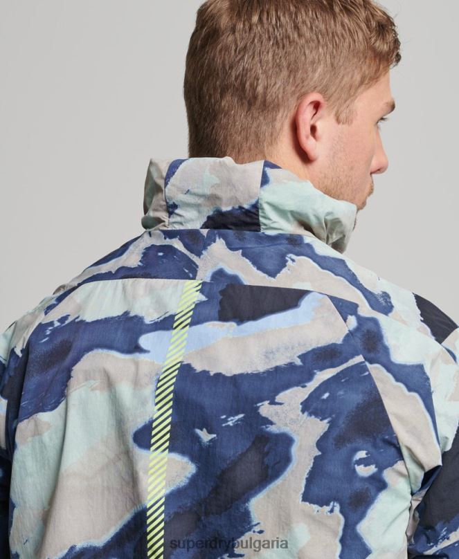 Superdry облекло N00H4718 син мъже яке за бягане