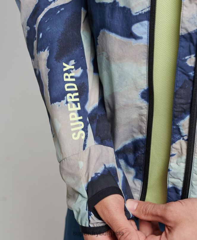 Superdry облекло N00H4718 син мъже яке за бягане