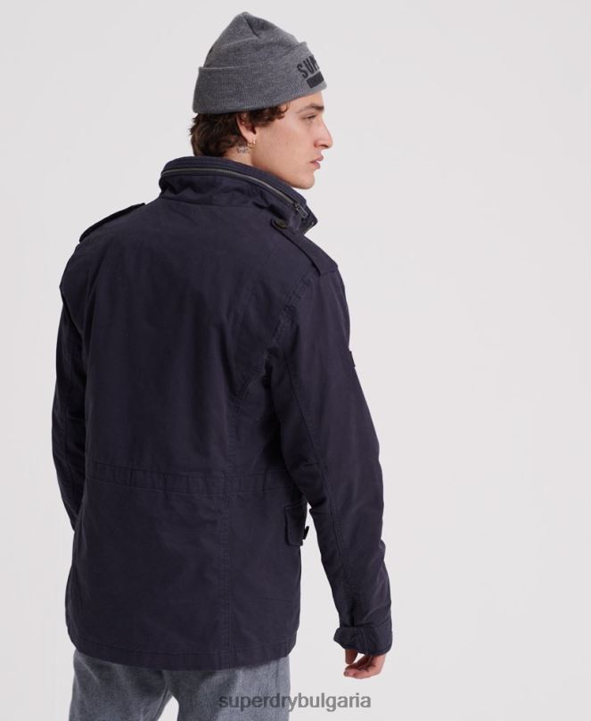 Superdry облекло N00H4719 военноморски флот мъже полево яке за новобранец