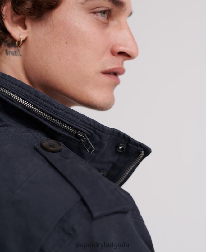 Superdry облекло N00H4719 военноморски флот мъже полево яке за новобранец