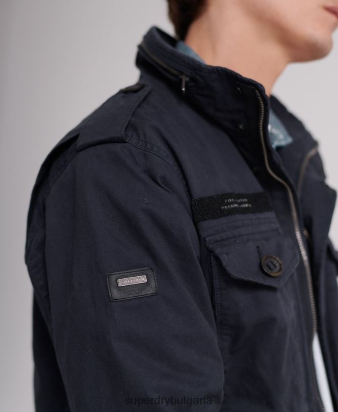 Superdry облекло N00H4719 военноморски флот мъже полево яке за новобранец