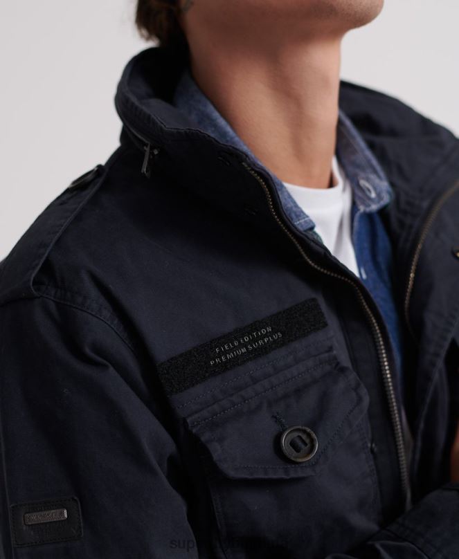 Superdry облекло N00H4719 военноморски флот мъже полево яке за новобранец