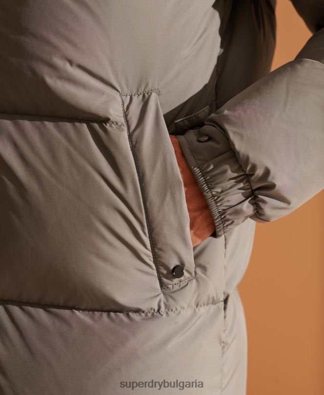 Superdry облекло N00H4720 светло сив мъже ограничено издание рециклирано пухено яке