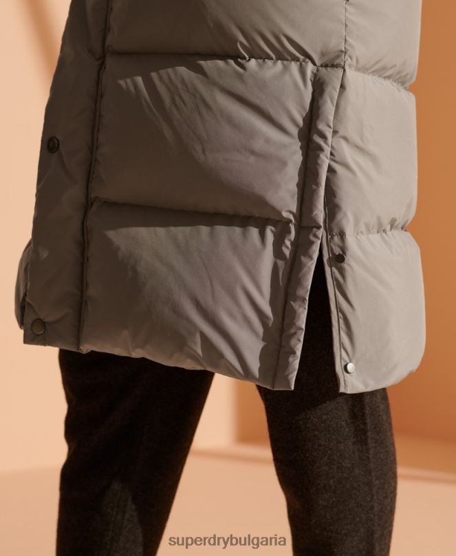 Superdry облекло N00H4720 светло сив мъже ограничено издание рециклирано пухено яке