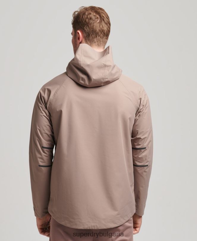 Superdry облекло N00H4723 кафяво мъже водоустойчиво яке