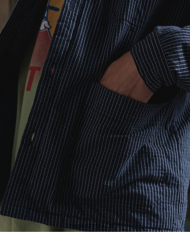 Superdry облекло N00H4724 син мъже лимитирано издание на артистично яке със суха подплата