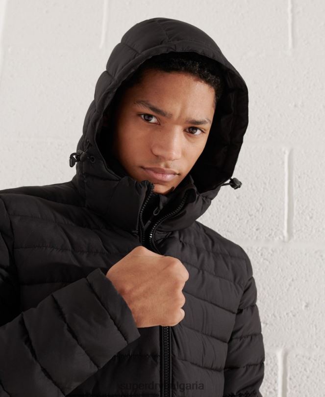 Superdry облекло N00H4729 черен мъже яке fuji с качулка