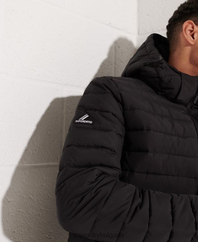 Superdry облекло N00H4729 черен мъже яке fuji с качулка