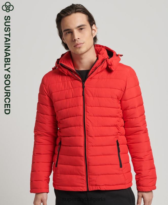 Superdry облекло N00H4730 червен мъже яке fuji с качулка