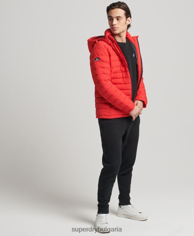 Superdry облекло N00H4730 червен мъже яке fuji с качулка
