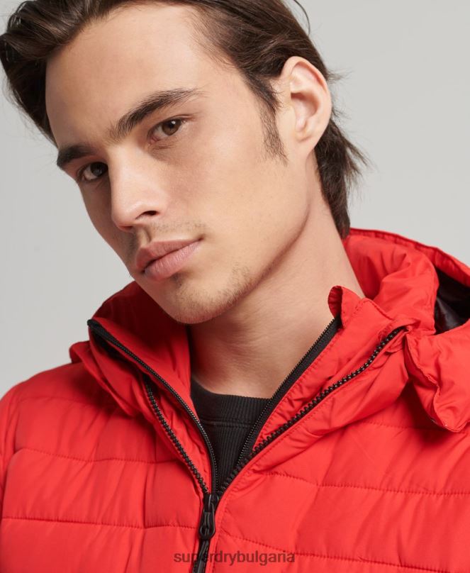 Superdry облекло N00H4730 червен мъже яке fuji с качулка