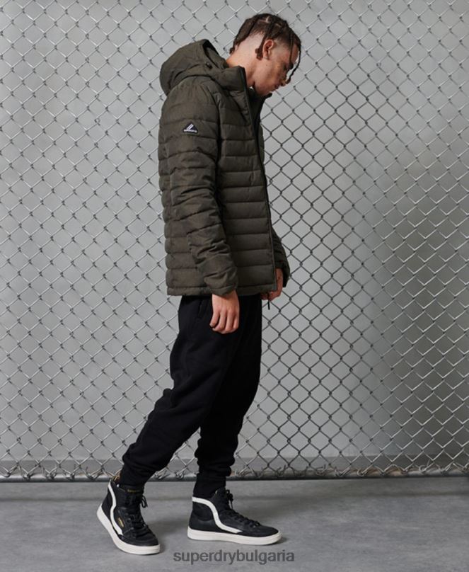 Superdry облекло N00H4731 тъмно сив мъже яке fuji с качулка
