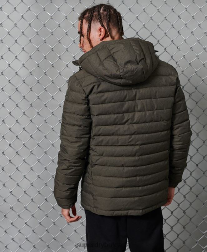 Superdry облекло N00H4731 тъмно сив мъже яке fuji с качулка