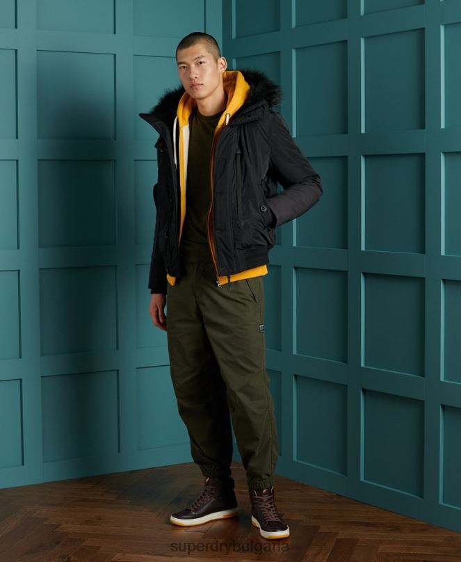 Superdry облекло N00H4732 черен мъже спасително бомбардировъчно яке chinook
