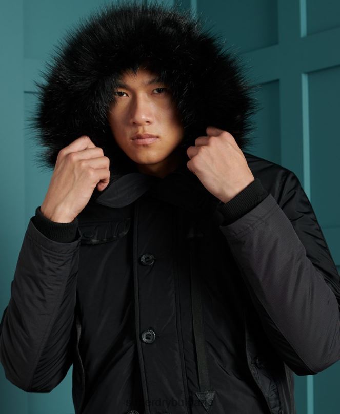 Superdry облекло N00H4732 черен мъже спасително бомбардировъчно яке chinook