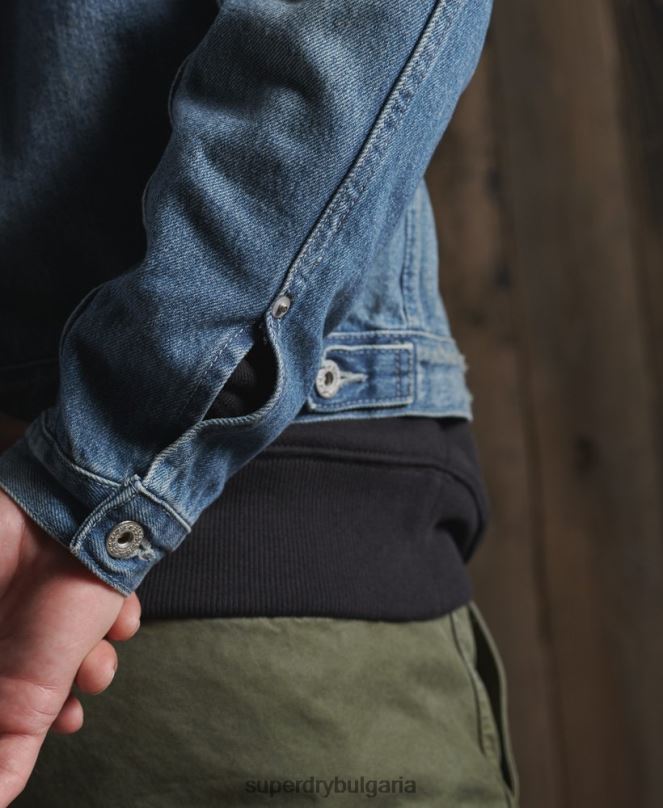 Superdry облекло N00H4733 син мъже ограничено издание сухо японско работническо яке