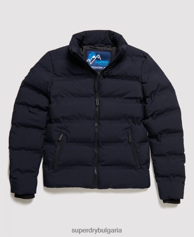 Superdry облекло N00H4735 военноморски флот мъже върховно яке с юрган с радар