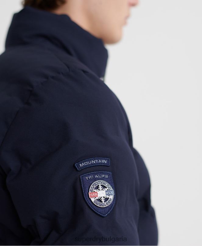 Superdry облекло N00H4735 военноморски флот мъже върховно яке с юрган с радар