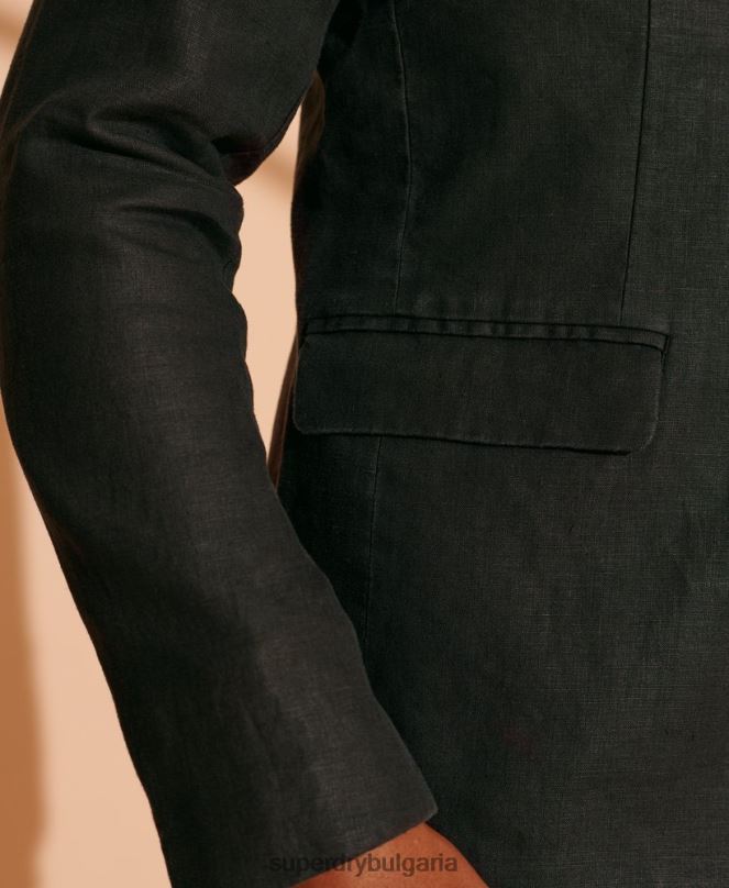 Superdry облекло N00H4737 черен мъже лимитирана серия сако от коноп