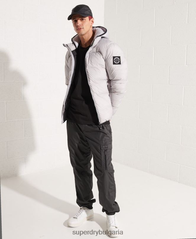 Superdry облекло N00H4740 светло сив мъже експедиционно пухено яке sd-ветровка