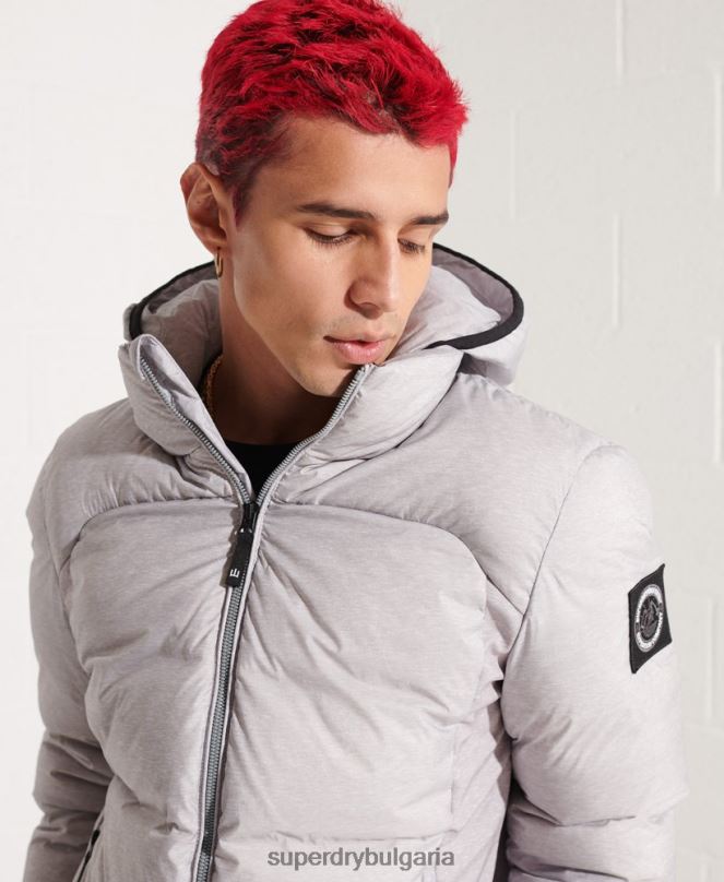 Superdry облекло N00H4740 светло сив мъже експедиционно пухено яке sd-ветровка