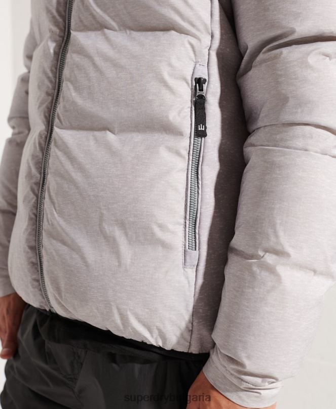 Superdry облекло N00H4740 светло сив мъже експедиционно пухено яке sd-ветровка