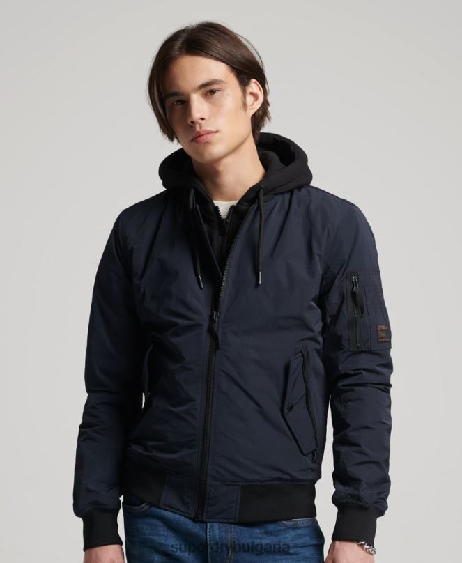 Superdry облекло N00H4741 военноморски флот мъже военно бомбено яке