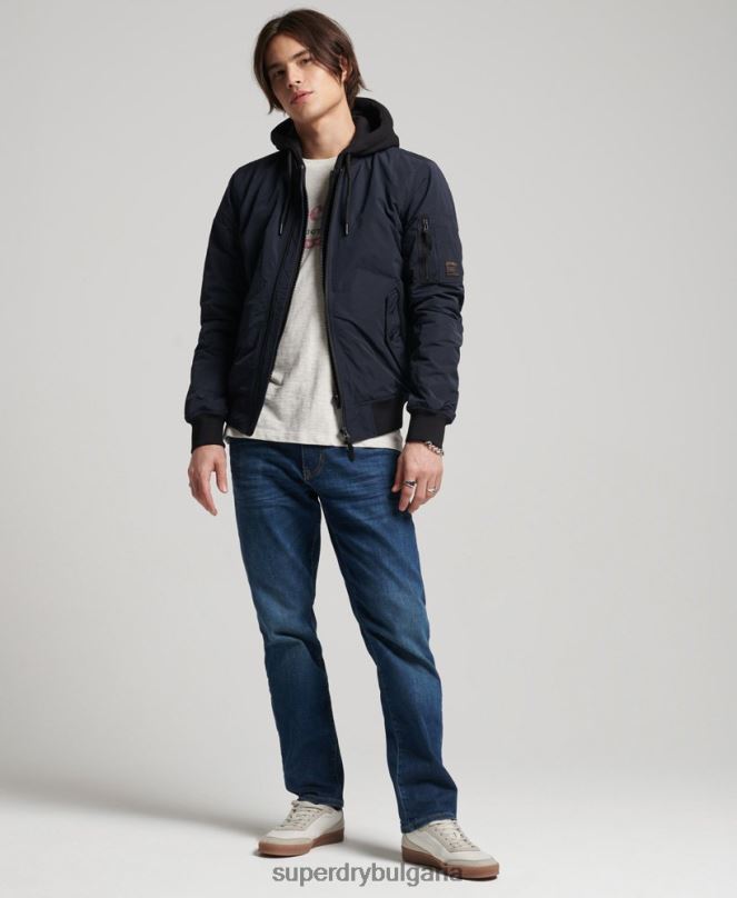Superdry облекло N00H4741 военноморски флот мъже военно бомбено яке