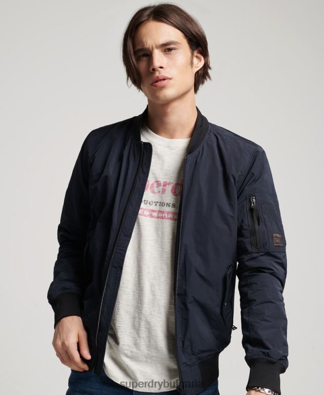 Superdry облекло N00H4741 военноморски флот мъже военно бомбено яке
